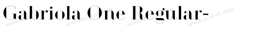 Gabriola One Regular字体转换